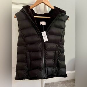 Black puffer vest